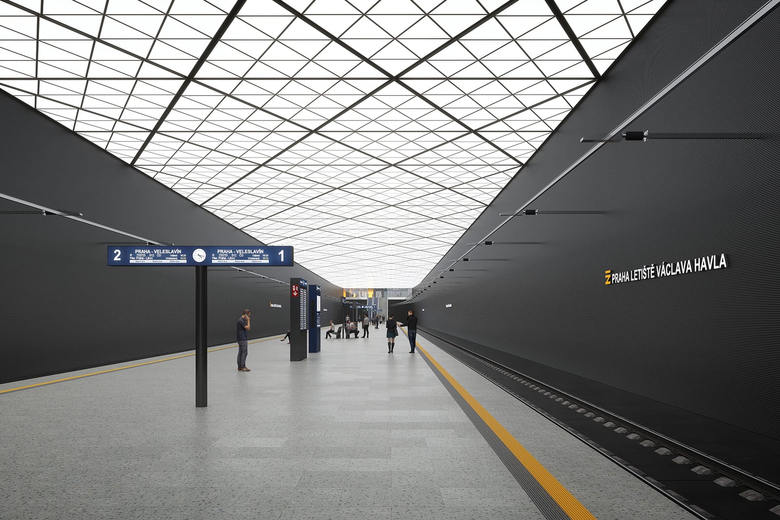 Prague Airport Rail station and tunnels